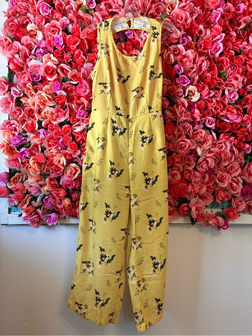 Lucky & Blessed Yellow Floral Sleeveless Jumpsuit